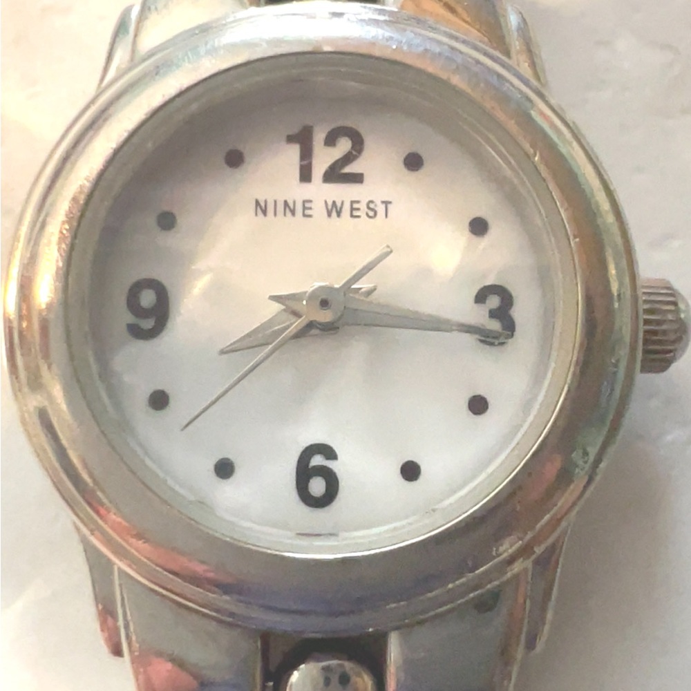 Women’s Silver Stainless Steel Watch Nine West
